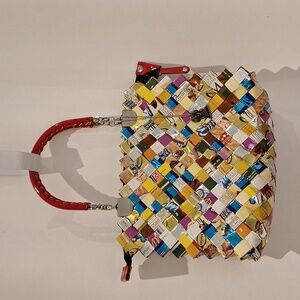 Nahui Ollin candy wrapper Artsy Woven purse